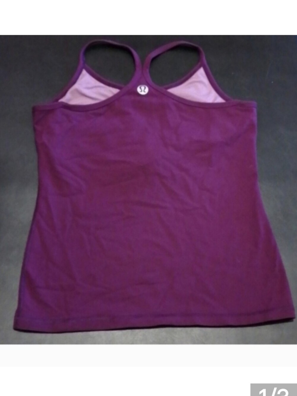 lululemon athletica Purple Racerback Tank with Built-In Shelf Bra